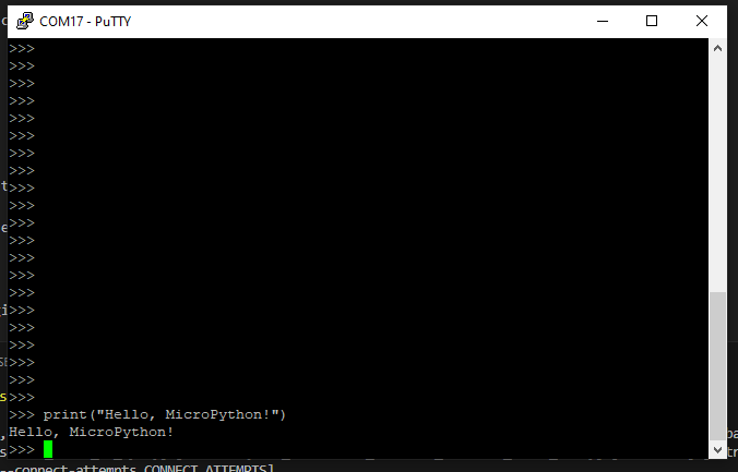 sinricpro micropython putty hello world