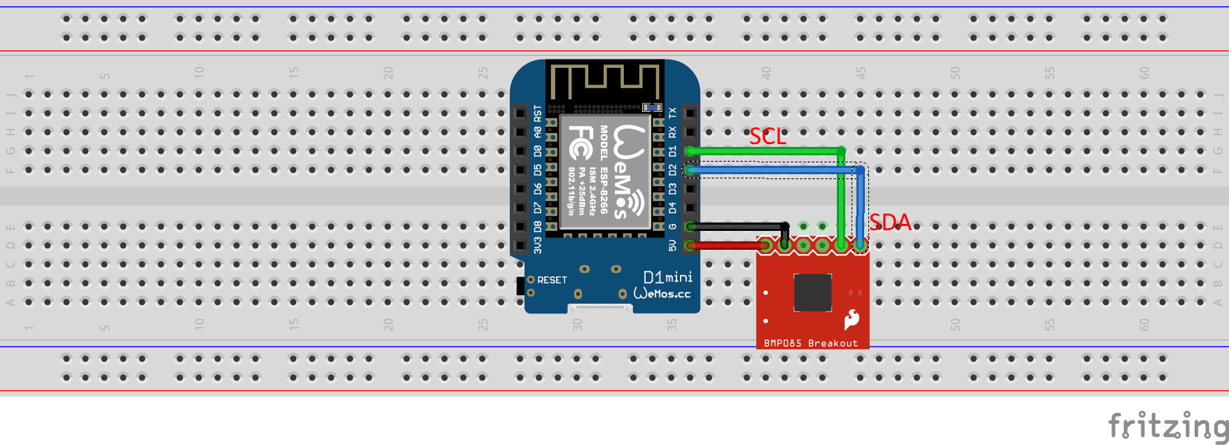 Sinric Pro ESP32 I2C BMP180 Wiring