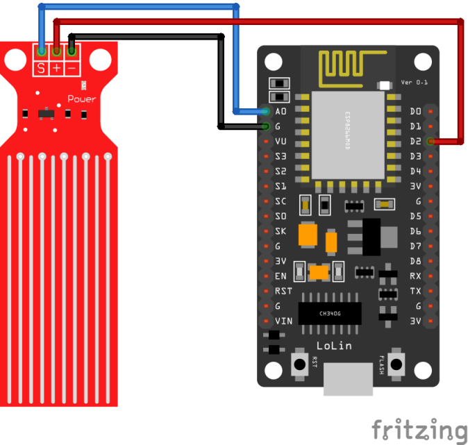Sinric Pro water sensor sensor wiring